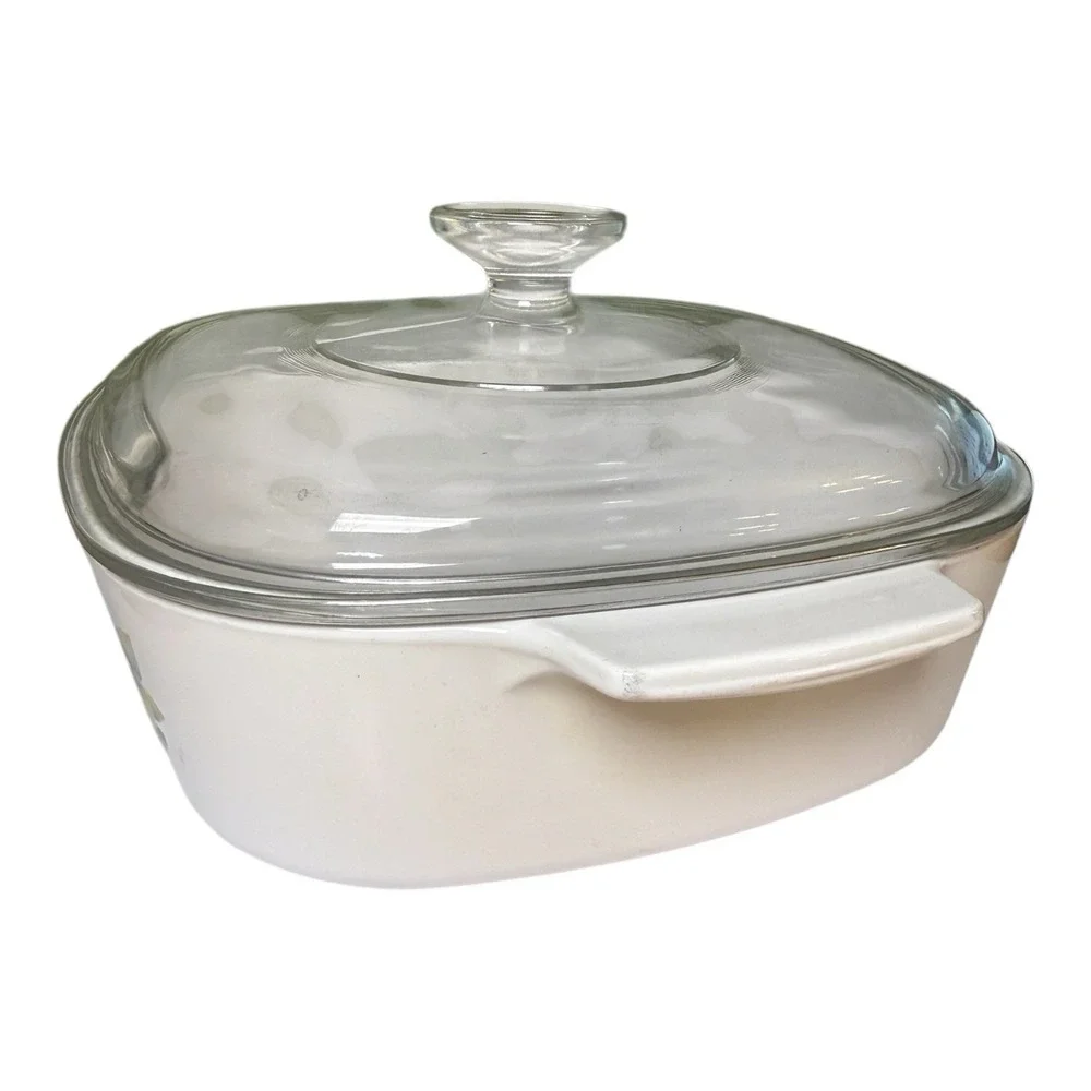 Corning Ware Summer Blush Pansies  Casserole Dish A-2-B 2L with Pyrex Lid